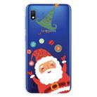 For Galaxy  A10 Trendy Cute Christmas Patterned Clear TPU Protective Case(Ball Santa) - 1