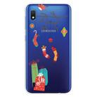 For Galaxy  A10 Trendy Cute Christmas Patterned Clear TPU Protective Case(Black Tree Gift) - 1