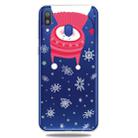 For Galaxy A40 Trendy Cute Christmas Patterned Clear TPU Protective Case(Upside Down Snowman) - 1