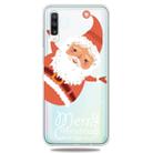 For Galaxy A50 Trendy Cute Christmas Patterned Clear TPU Protective Case(Big Santa) - 1