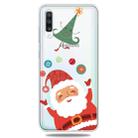 For Galaxy A70 Trendy Cute Christmas Patterned Clear TPU Protective Case(Ball Santa) - 1