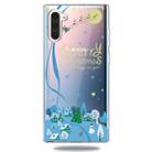 For Galaxy Note10 Trendy Cute Christmas Patterned Clear TPU Protective Case(Ice World) - 1