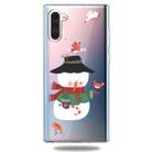For Galaxy Note10 Trendy Cute Christmas Patterned Clear TPU Protective Case(Bird and  Snowman) - 1