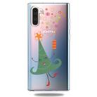 For Galaxy Note10 Trendy Cute Christmas Patterned Clear TPU Protective Case(Happy Christmas Tree) - 1