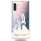 For Galaxy Note10 Trendy Cute Christmas Patterned Clear TPU Protective Case(Three Rabbits) - 1