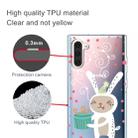For Galaxy Note10 Trendy Cute Christmas Patterned Clear TPU Protective Case(Gift Rabbit) - 4