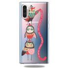 For Galaxy Note10 Trendy Cute Christmas Patterned Clear TPU Protective Case(Red Band Bird) - 1