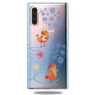 For Galaxy Note10 Trendy Cute Christmas Patterned Clear TPU Protective Case(Snowflake and Birds) - 1