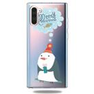 For Galaxy Note10 Trendy Cute Christmas Patterned Clear TPU Protective Case(Penguin) - 1