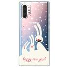For Galaxy Note10 Pro Trendy Cute Christmas Patterned Clear TPU Protective Case(Three Rabbits) - 1
