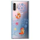 For Galaxy Note10 Pro Trendy Cute Christmas Patterned Clear TPU Protective Case(Snowflake and Birds) - 1