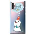 For Galaxy Note10 Pro Trendy Cute Christmas Patterned Clear TPU Protective Case(Penguin) - 1