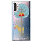For Galaxy Note10 Pro Trendy Cute Christmas Patterned Clear TPU Protective Case(Couple Bird Deer) - 1