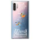 For Galaxy Note10 Pro Trendy Cute Christmas Patterned Clear TPU Protective Case(Ski Bird) - 1