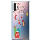 For Galaxy Note10 Pro Trendy Cute Christmas Patterned Clear TPU Protective Case(Black Tree Gift) - 1