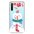 For Xiaomi Redmi Note 8 Trendy Cute Christmas Patterned Clear TPU Protective Case(Sock Snowman) - 1