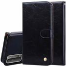 For Huawei P smart 2021 Business Style Oil Wax Texture Horizontal Flip Leather Case with Holder & Card Slots & Wallet(Black) - 1