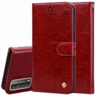 For Huawei P smart 2021 Business Style Oil Wax Texture Horizontal Flip Leather Case with Holder & Card Slots & Wallet(Red) - 1
