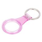 Anti-scratch Clear TPU Shockproof Protective Cover Soft Case with Keychain Ring Loop For AirTag(Transparent Pink) - 2