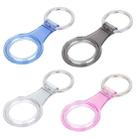 Anti-scratch Clear TPU Shockproof Protective Cover Soft Case with Keychain Ring Loop For AirTag(Transparent Blue) - 4