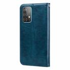 For Samsung Galaxy A52 5G / 4G Business Style Oil Wax Texture Horizontal Flip Leather Case with Holder & Card Slots & Wallet(Blue) - 3
