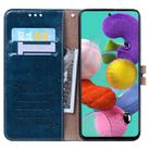 For Samsung Galaxy A52 5G / 4G Business Style Oil Wax Texture Horizontal Flip Leather Case with Holder & Card Slots & Wallet(Blue) - 4