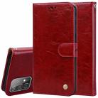 For Samsung Galaxy A52 5G / 4G Business Style Oil Wax Texture Horizontal Flip Leather Case with Holder & Card Slots & Wallet(Red) - 1