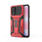 For Xiaomi Redmi K40 War Chariot Series Armor All-inclusive Shockproof PC + TPU Protective Case with Invisible Holder(Red) - 1