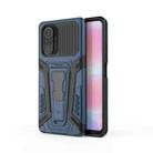 For Xiaomi Redmi K40 War Chariot Series Armor All-inclusive Shockproof PC + TPU Protective Case with Invisible Holder(Blue) - 1