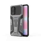 For Xiaomi Redmi K40 War Chariot Series Armor All-inclusive Shockproof PC + TPU Protective Case with Invisible Holder(Gray) - 1