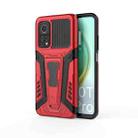 For Xiaomi Mi 10T 5G / 10T Pro 5G War Chariot Series Armor All-inclusive Shockproof PC + TPU Protective Case with Invisible Holder(Red) - 1