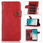 For iPhone 12 mini KHAZNEH Dual-Splicing Cowhide Texture Horizontal Flip Leather Case with Holder & Card Slots & Wallet & Lanyard (Red) - 1