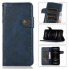 For iPhone 12 / 12 Pro KHAZNEH Dual-Splicing Cowhide Texture Horizontal Flip Leather Case with Holder & Card Slots & Wallet & Lanyard(Blue) - 1