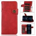 For iPhone 12 Pro Max KHAZNEH Dual-Splicing Cowhide Texture Horizontal Flip Leather Case with Holder & Card Slots & Wallet & Lanyard(Red) - 1