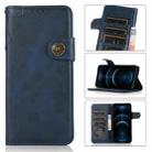 For iPhone 12 Pro Max KHAZNEH Dual-Splicing Cowhide Texture Horizontal Flip Leather Case with Holder & Card Slots & Wallet & Lanyard(Blue) - 1