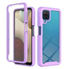 For Samsung Galaxy A12 Starry Sky Full Body Hybrid Shockproof Phone Case(Light Purple) - 1