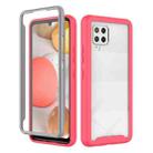 For Samsung Galaxy A42 5G Starry Sky Full Body Hybrid Shockproof Phone Case(Rose Red) - 1