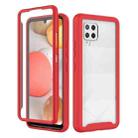 For Samsung Galaxy A42 5G Starry Sky Full Body Hybrid Shockproof Phone Case(Red) - 1