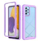 For Samsung Galaxy A72 5G / 4G Starry Sky Full Body Hybrid Shockproof Phone Case(Light Purple) - 1