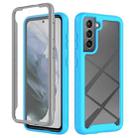 For Samsung Galaxy S21 5G Starry Sky Full Body Hybrid Shockproof Phone Case(Sky Blue) - 1