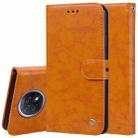 For Xiaomi Redmi Note 9T Business Style Oil Wax Texture Horizontal Flip Leather Case with Holder & Card Slots & Wallet(Yellow) - 1