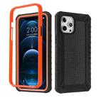 For iPhone 12 mini Diamond Texture 360 Degree All-inclusive Shockproof Skidproof TPU Case (Black) - 1