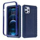 For iPhone 12 mini Diamond Texture 360 Degree All-inclusive Shockproof Skidproof TPU Case (Dark Blue) - 1