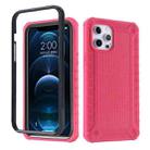 For iPhone 12 / 12 Pro Diamond Texture 360 Degree All-inclusive Shockproof Skidproof TPU Case(Red) - 1