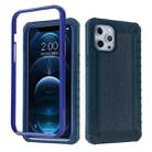 For iPhone 12 Pro Max Diamond Texture 360 Degree All-inclusive Shockproof Skidproof TPU Case(Cyan Blue) - 1