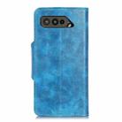 For Asus ROG Phone 5 / 5 Pro / 5 Ultimate Crazy Horse Texture Magnetic Buckle Horizontal Flip Leather Case with Holder & 6-Card Slots & Wallet(Blue) - 3