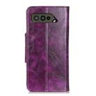 For Asus ROG Phone 5 / 5 Pro / 5 Ultimate Crazy Horse Texture Magnetic Buckle Horizontal Flip Leather Case with Holder & 6-Card Slots & Wallet(Purple) - 3