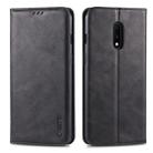 For OnePlus 7 AZNS Retro Texture Magnetic Horizontal Flip PU Leather Case with Holder & Card Slots & Photo Frame(Black) - 1