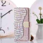 For Samsung Galaxy A52 5G / 4G Laser Glitter Powder Matching Crocodile Texture Horizontal Flip Leather Case with Card Slots & Holder & Wallet(Silver) - 1
