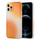 Colorful Halo Dyed Stripe Straight Edge Magic Cube Protective Case For iPhone 11 Pro Max(Orange White) - 1